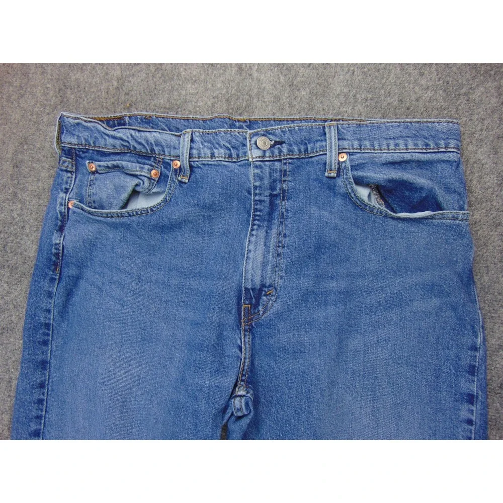 Levi's 541 Mens 38x29 Athletic Taper Blue Solid Denim Jeans Classic Casual